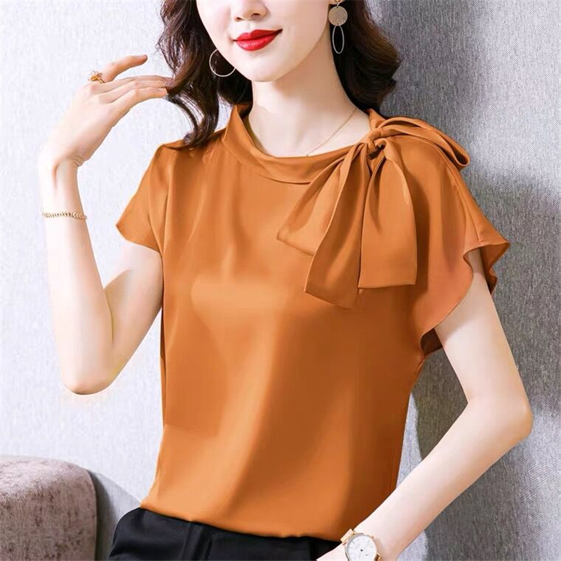 Office lady Ice silk Shirts Wo - đánh giá và giá Silk Blouse