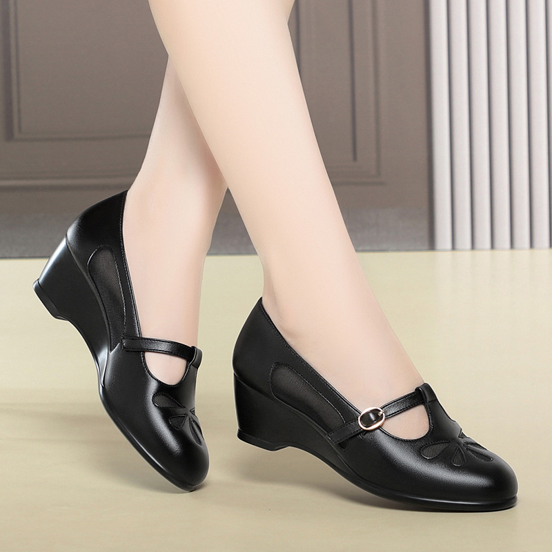 Middle Aged Women Summer Mesh  - đánh giá và giá Womens Heels