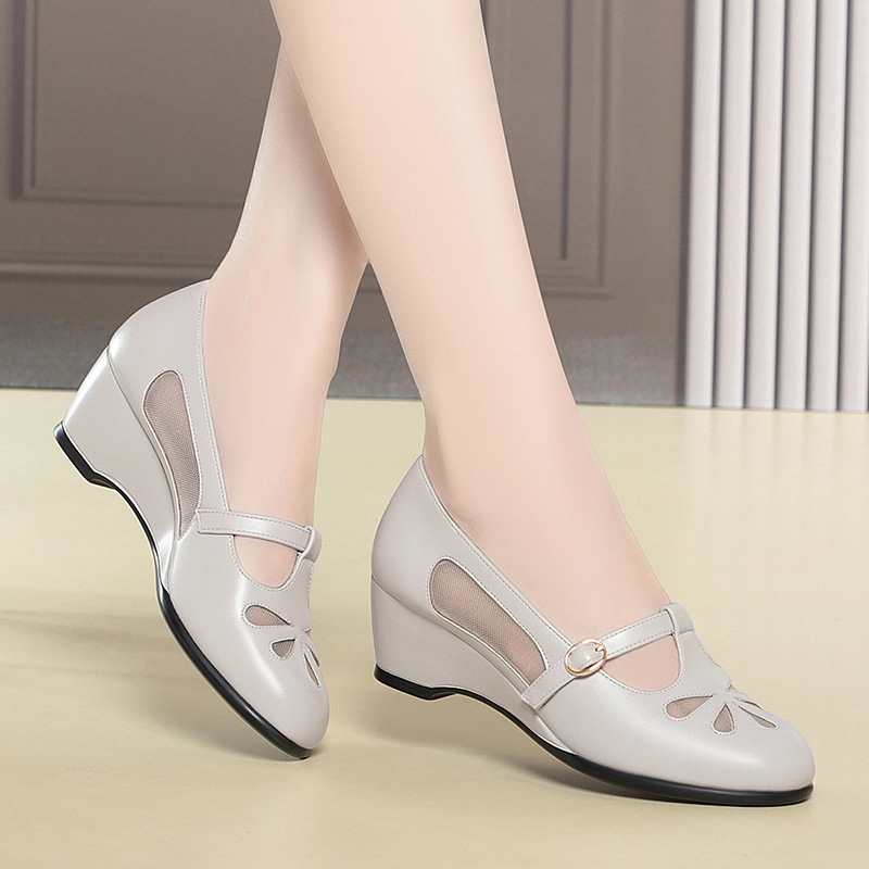 Middle Aged Women Summer Mesh  - đánh giá và giá Womens Heels