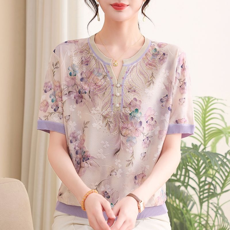 Elegant Mom Women Ice Silk Kni - đánh giá và giá Silk Blouse