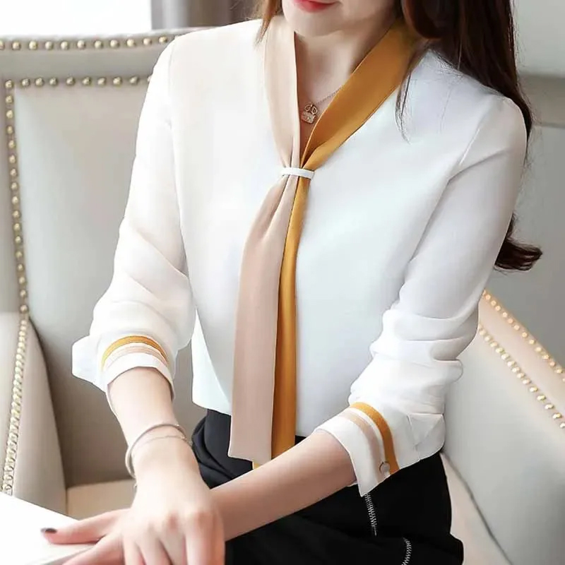 Autumn Office Shirt Vintage Lo - đánh giá và giá Silk Blouse